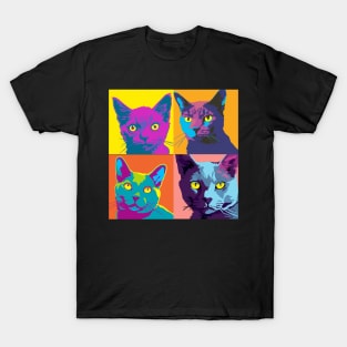 Korat Cat Pop Art - Cat Lover Gift T-Shirt